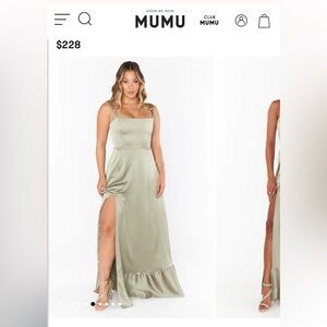 Show me your mumu, Clarissa corset dress, sage green size medium